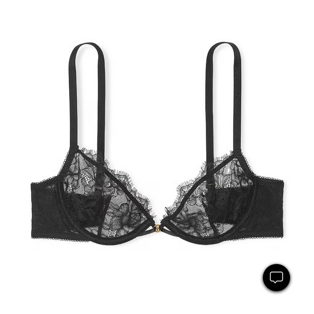 Victoria’s Secret VERY SEXY
Rose Lace Unlined Low-Cut Demi Bra
